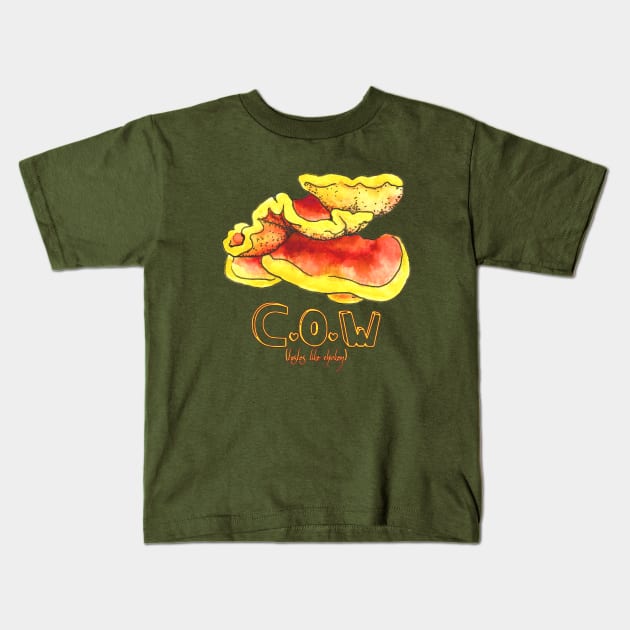 Chicken Of The Woods Kids T-Shirt by ThisIsNotAnImageOfLoss